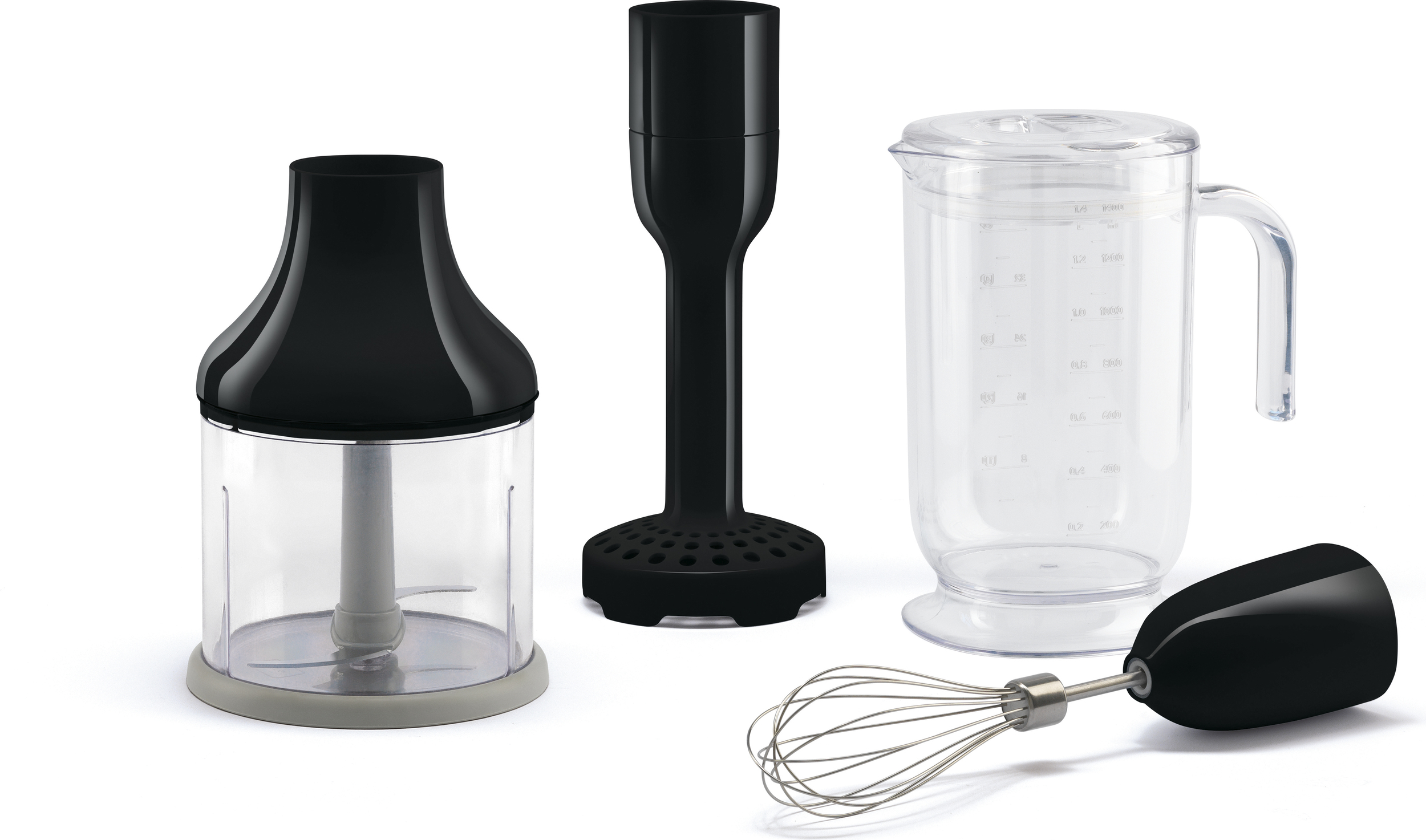 Akcesoria do blendera ręcznego 50's Style II czarne 4 el.