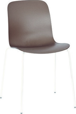 Krzesło Substance stal lakierowana na biało szarobeżowe