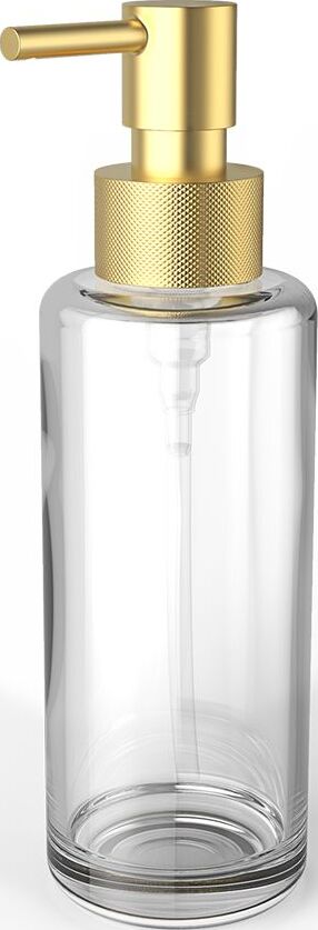 Dozownik do mydła Porter transparentny z pompką złoty mat