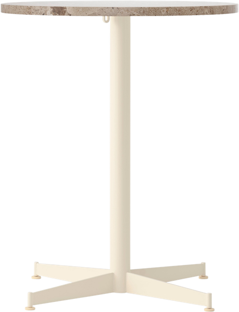 Stół z kremową podstawą Nook Star Base Kunis Breccia 60 cm