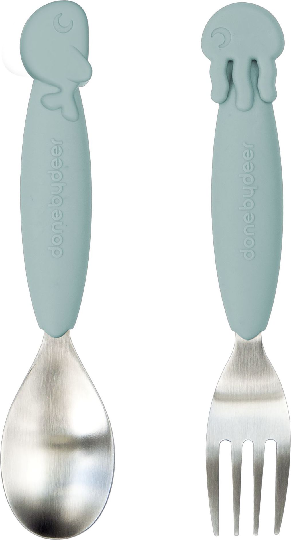 Sztućce dziecięce Sea Yummy niebieskie 2 el.