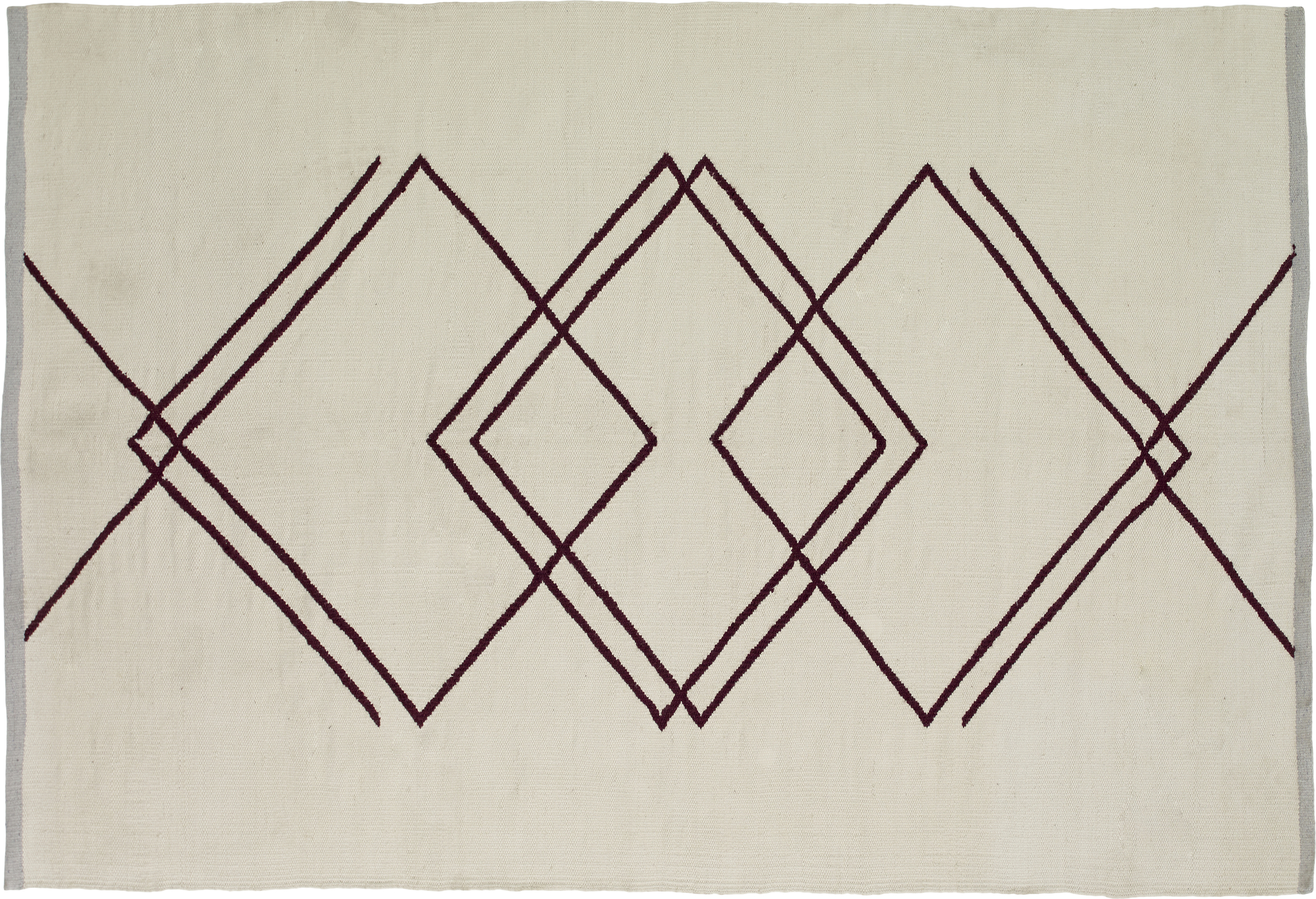 Dywan Hübsch 120 x 180 cm szaro-bordowy