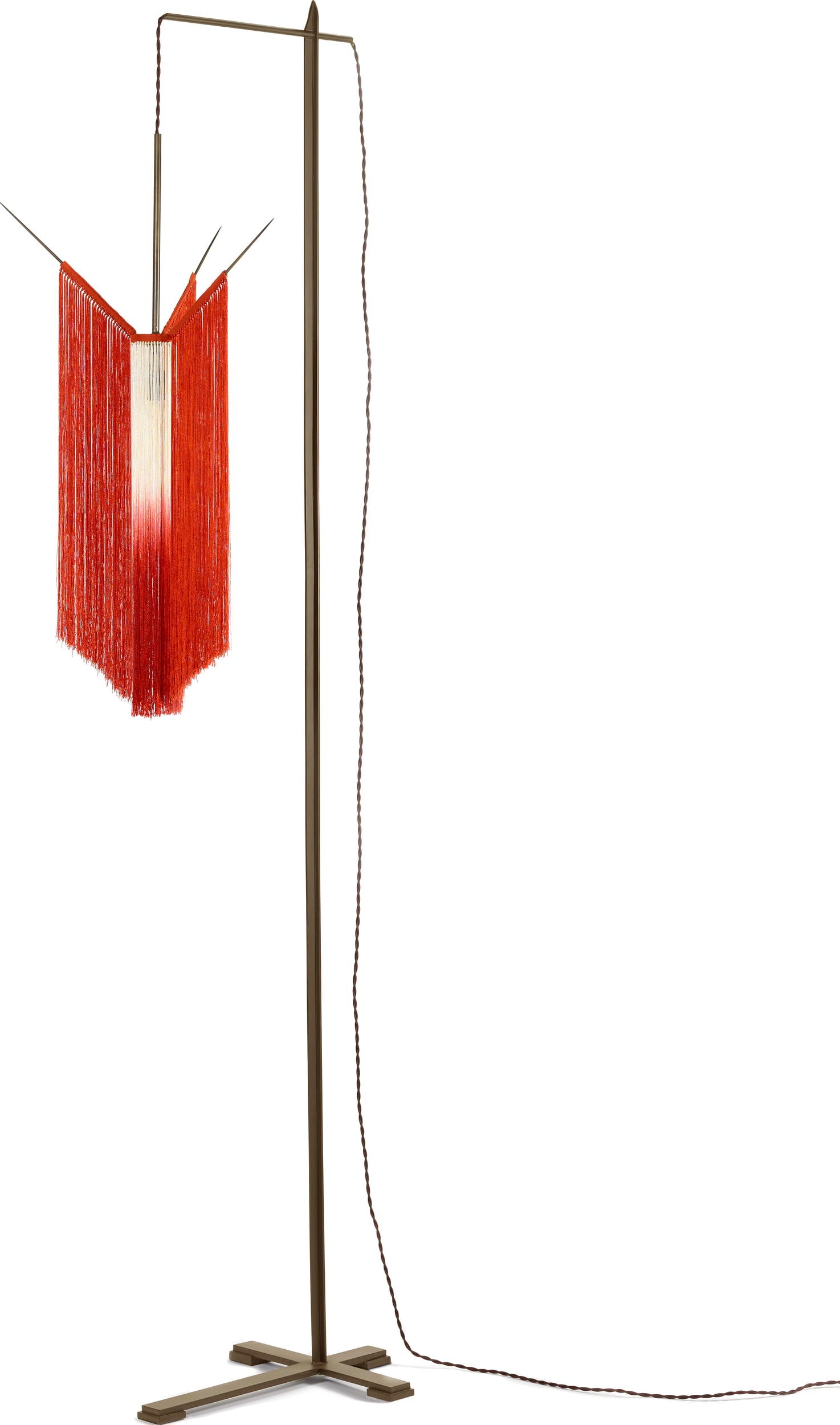 Lampa podłogowa Chan 200 cm czerwono-biała