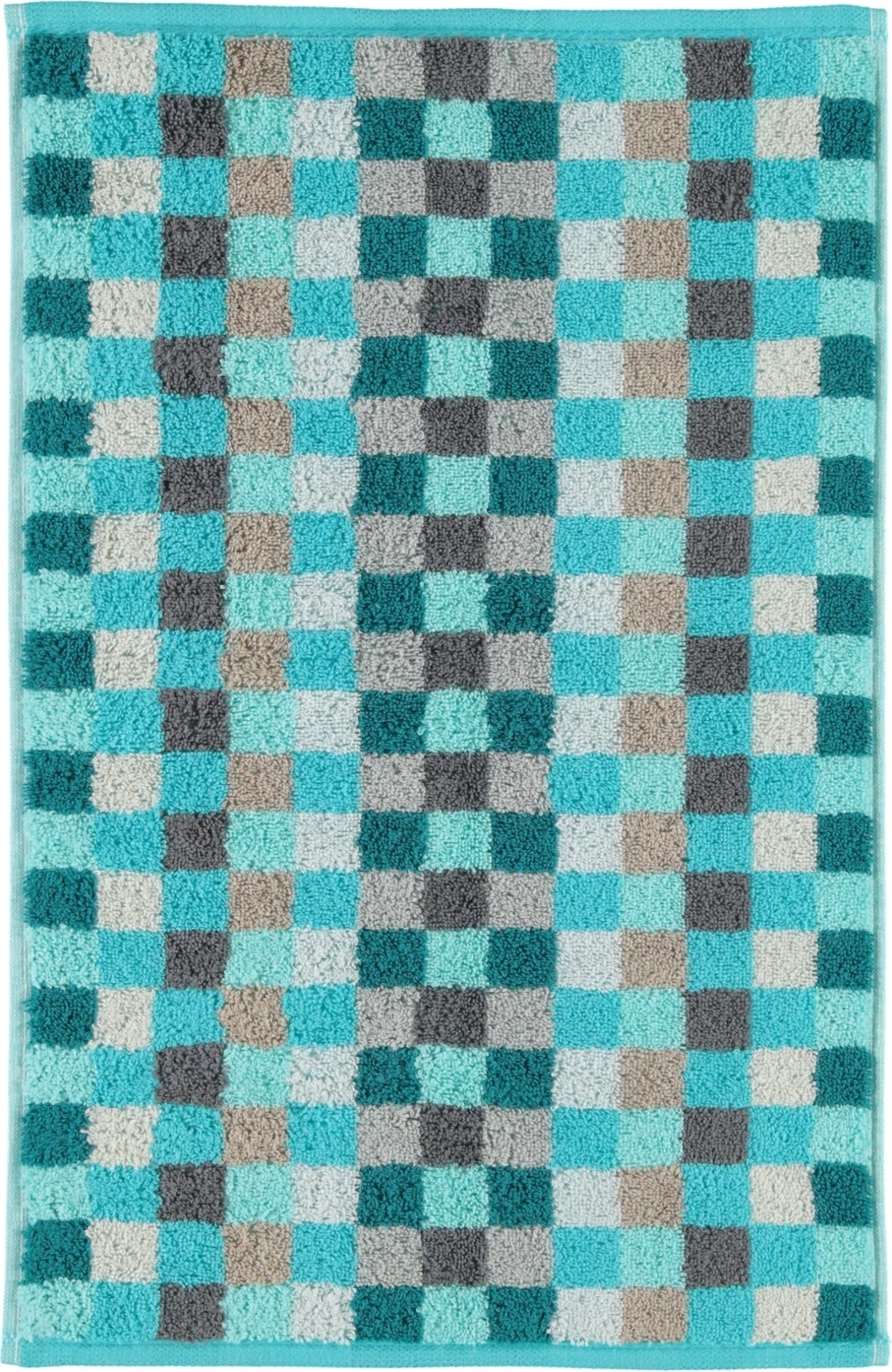 Ręcznik Unique szachownica 30 x 50 cm turkusowy