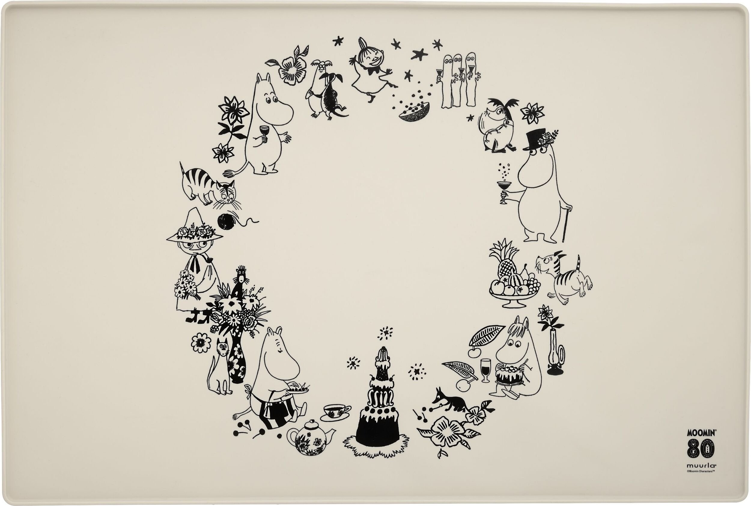 Mata pod miskę dla psa lub kota Muurla Muminki 80 40 x 60 cm