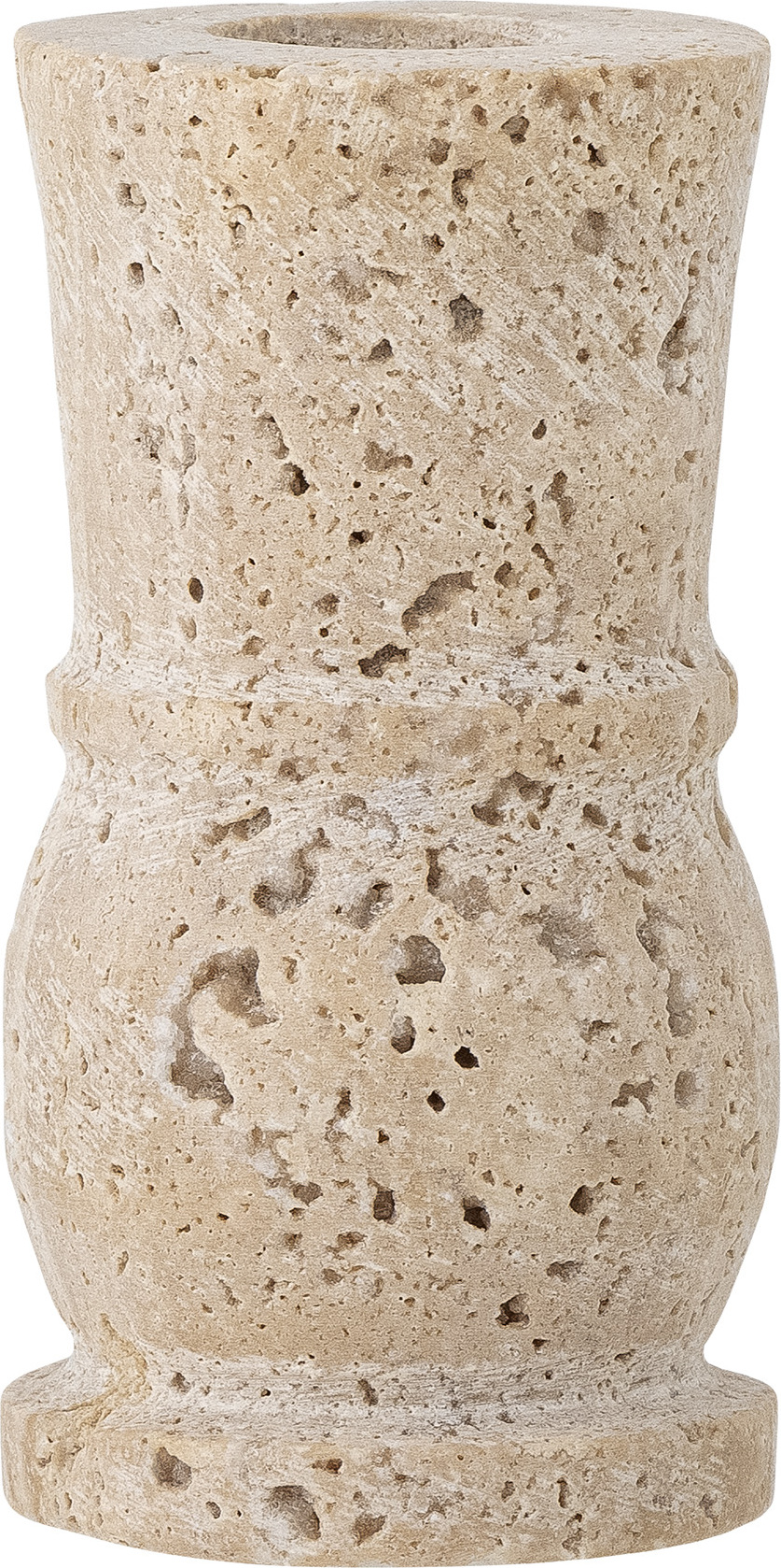 Świecznik na klasyczną świecę Ilise 10 cm trawertyn