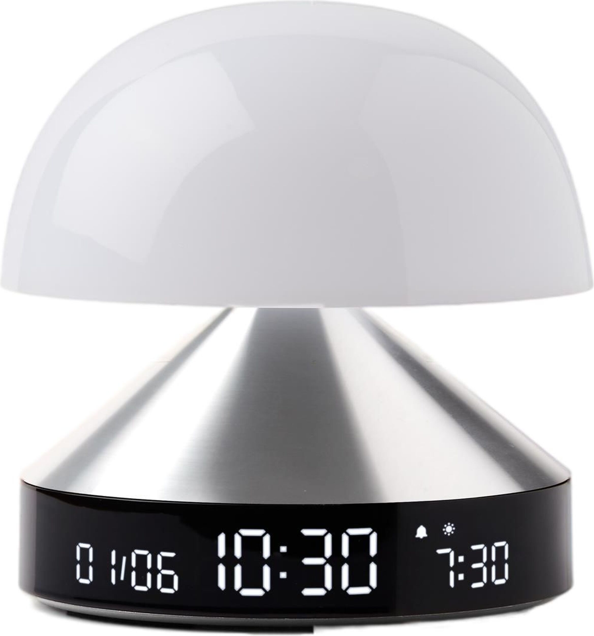 Budzik Mina Sunrise srebrny