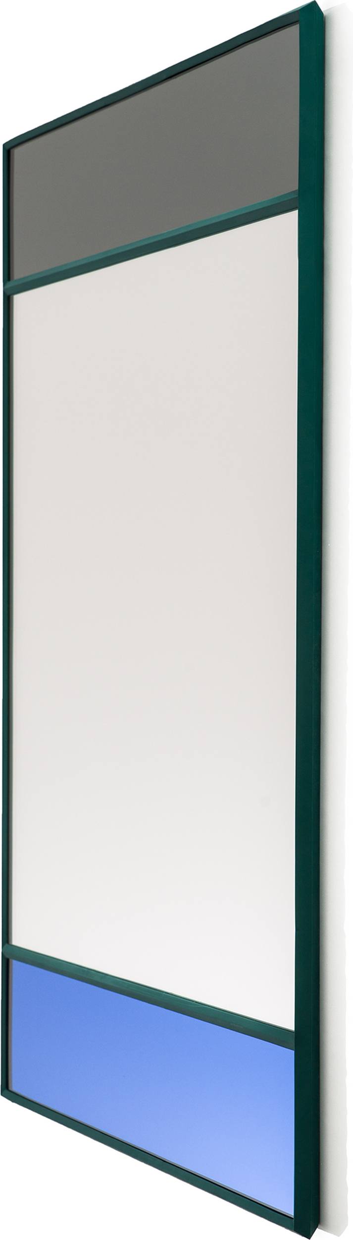 Lustro prostokątne Vitrail z zieloną ramą