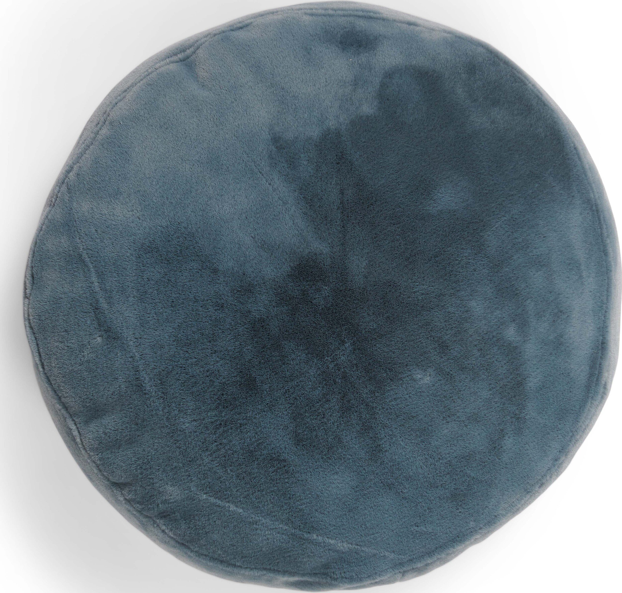 Poduszka dekoracyjna Mads Furry okrągła 45 cm niebieska