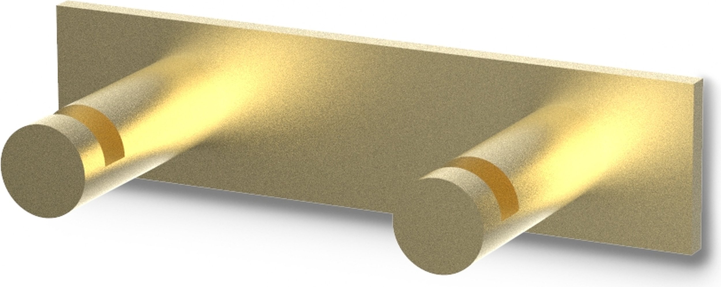 Wieszak haczyk na ręczniki Mikado Frame matowy mosiądz podwójny