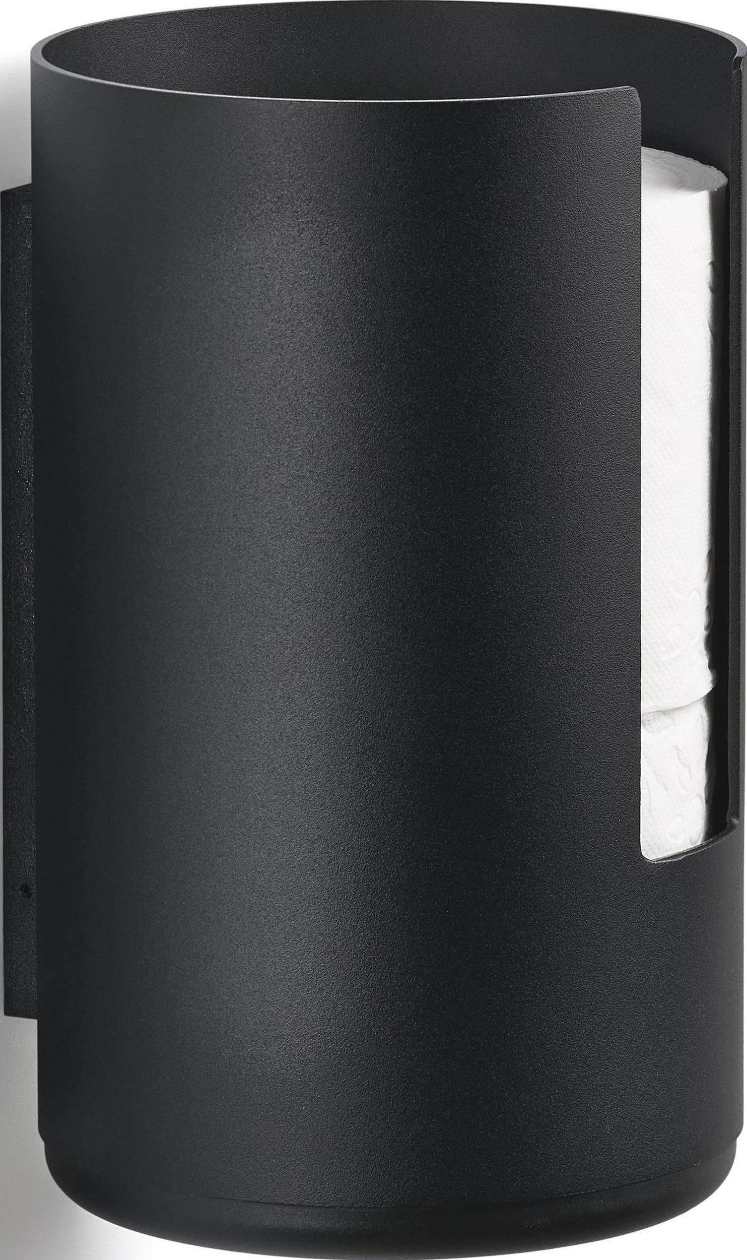 Pojemnik na papier toaletowy Rim czarny wiszący