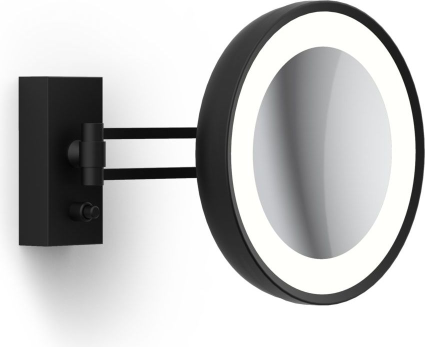 Lusterko kosmetyczne powiększające x7 BS 36 czarny mat ścienne