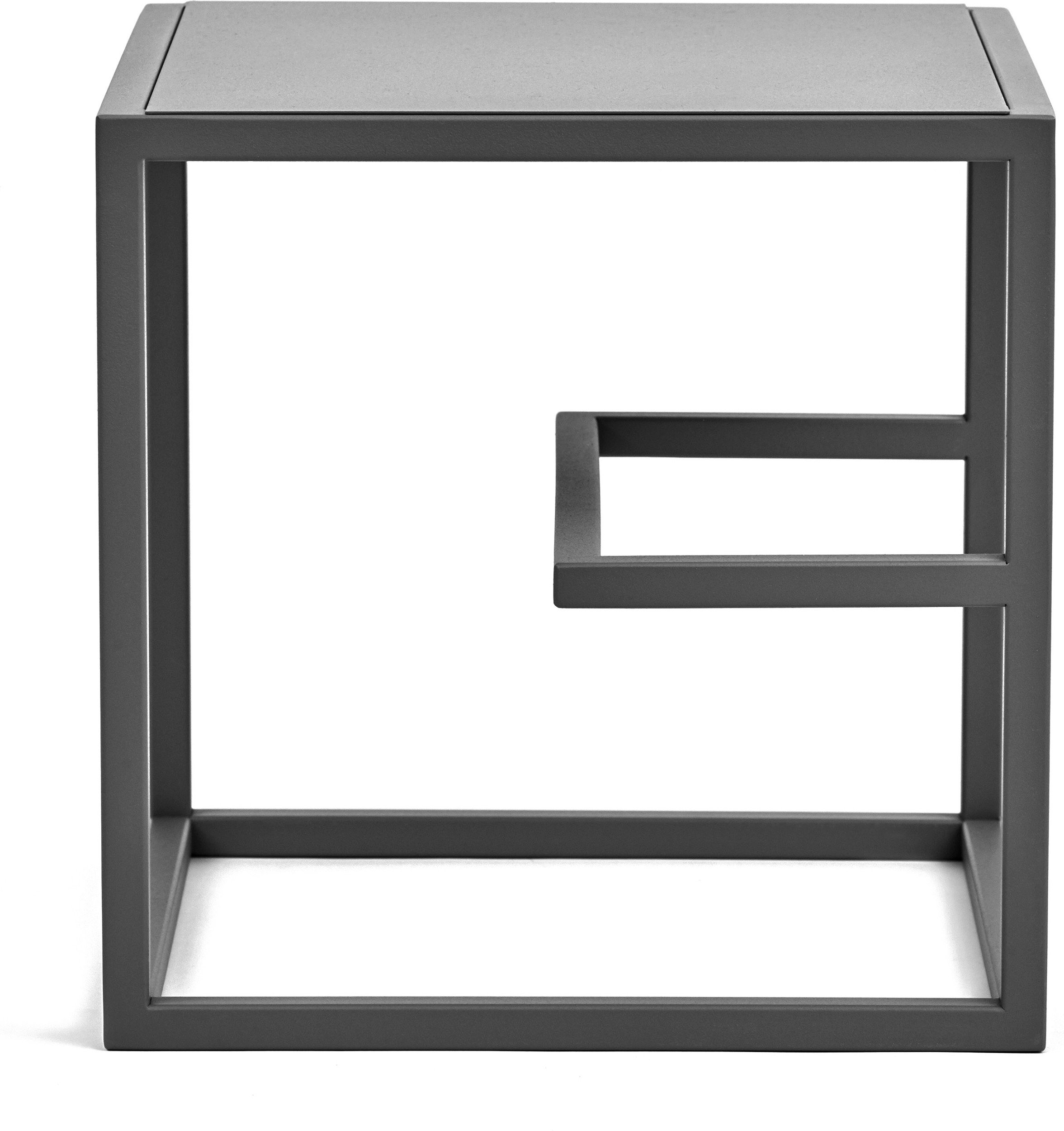 Regał modułowy Text Block pojedynczy szary metalowy