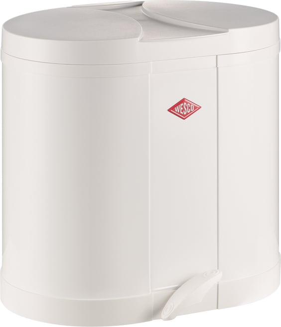 Kosz na śmieci Beta 2 x 15 l biały