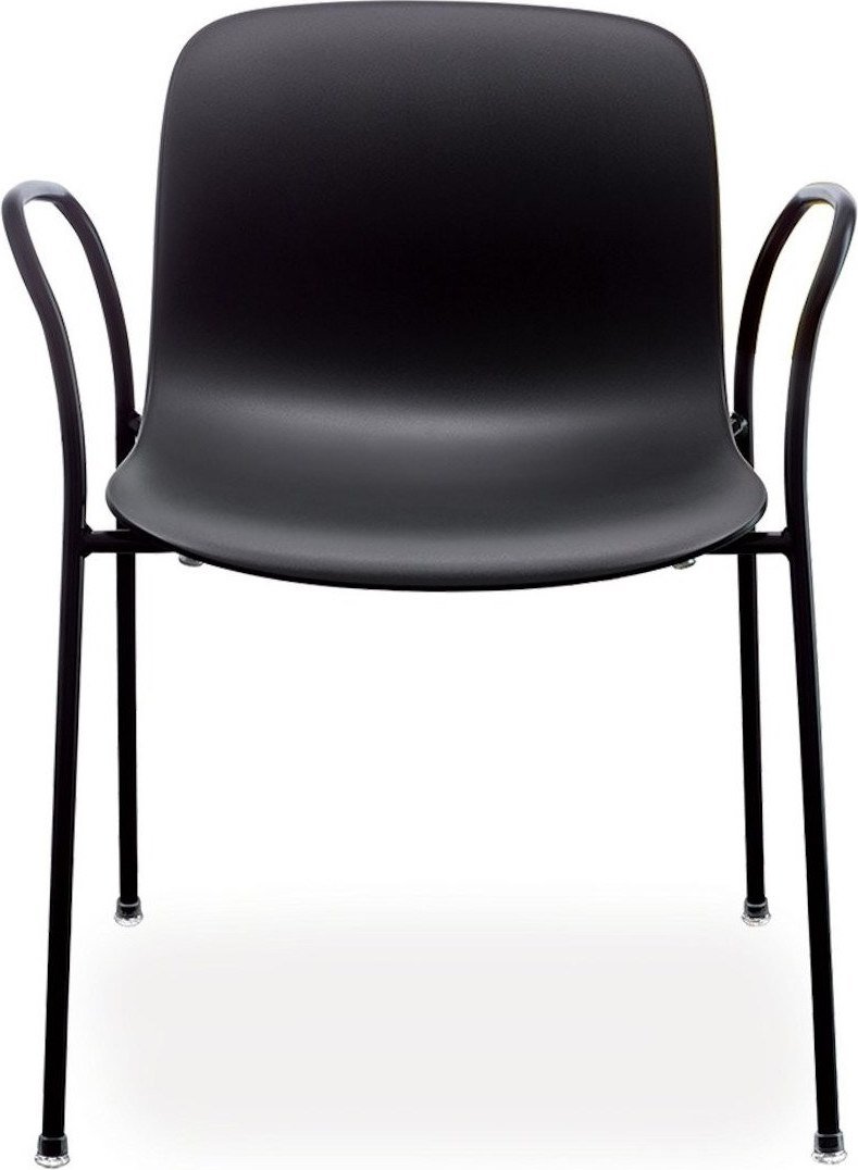 Krzesło Troy Polipropylen z podłokietnikami czarne