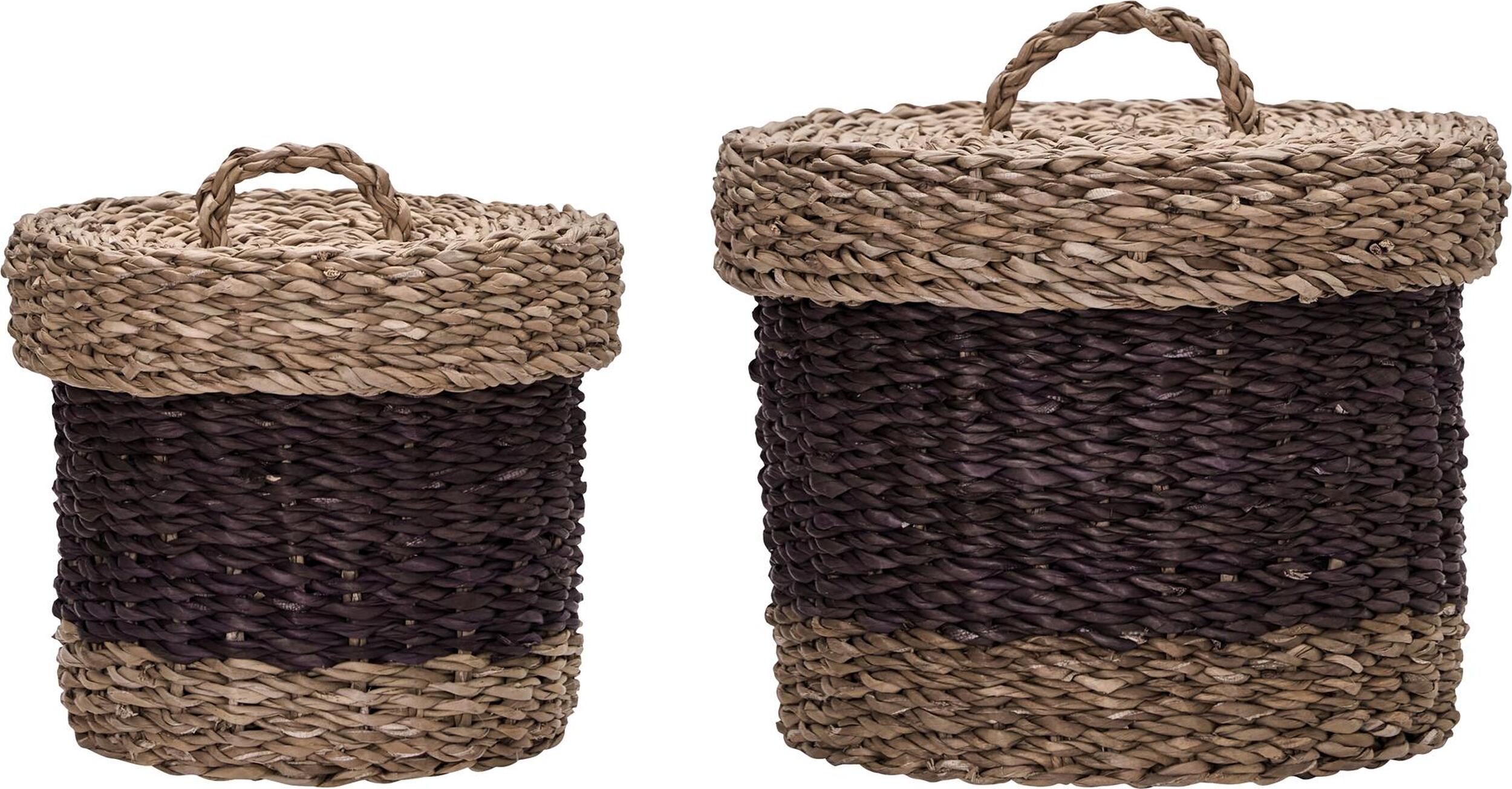 Kosze do przechowywania Rangi okrągłe śliwkowe 2 szt.