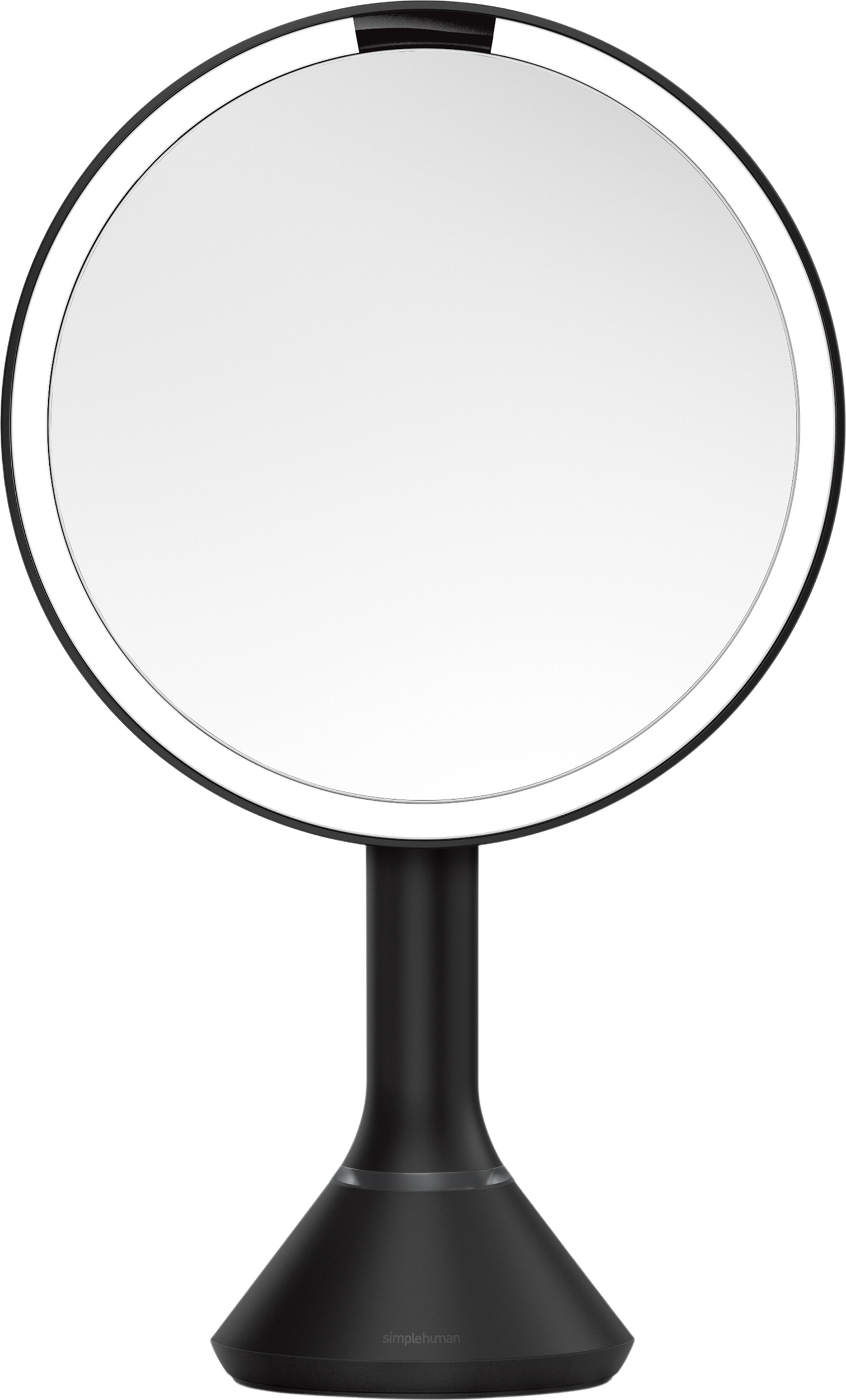 Lustro sensorowe Simplehuman 20 cm czarny mat z kontrolą natężenia światła