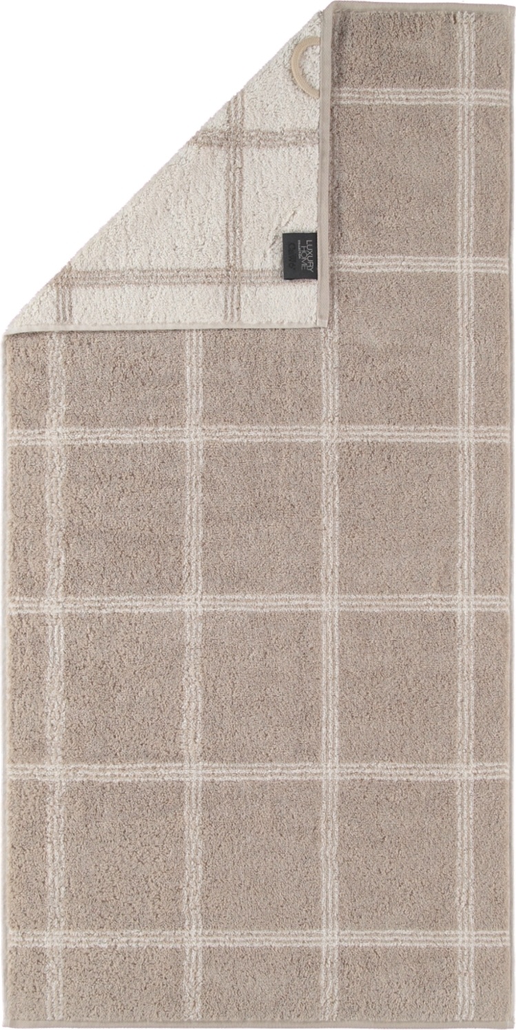 Ręcznik Two-Tone w kratę 80 x 150 cm piaskowy