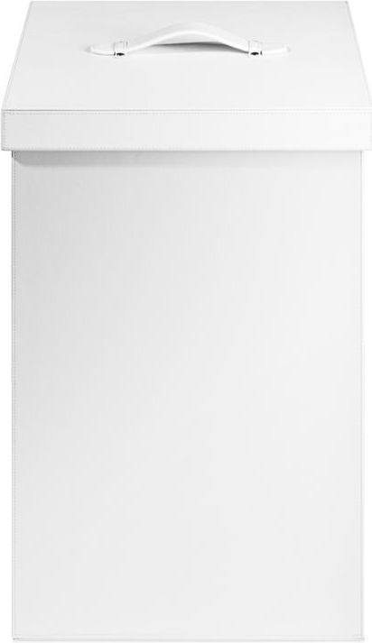 Kosz na pranie Brownie biały z pokrywką