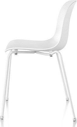 Krzesło Troy Polipropylen lakierowana rama białe siedzisko