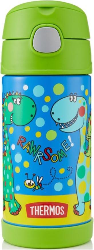 Butelka termiczna ze słomką FUNtainer dinozaury 355 ml