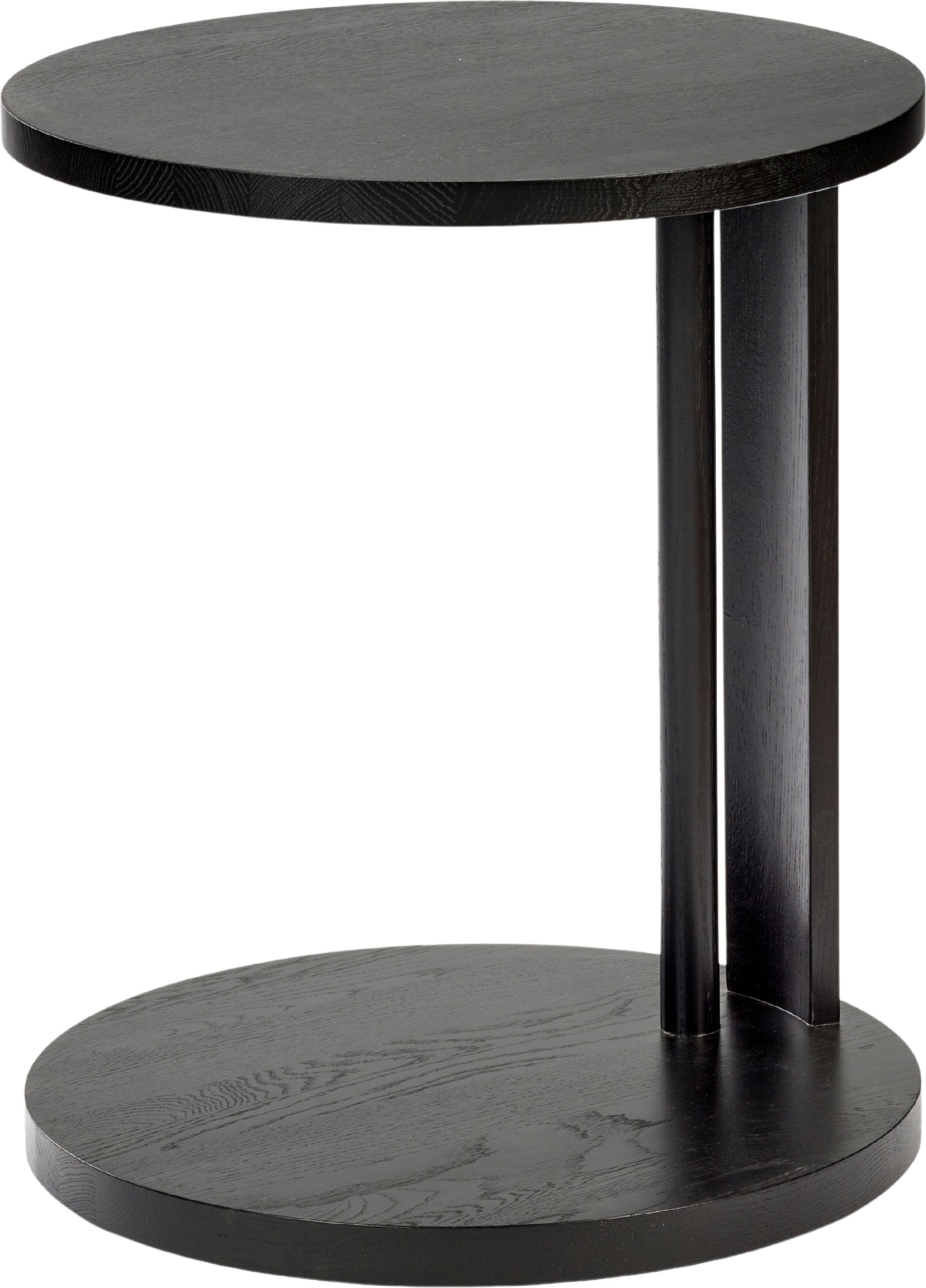 Stolik boczny Aura 62 cm czarny drewno dębowe