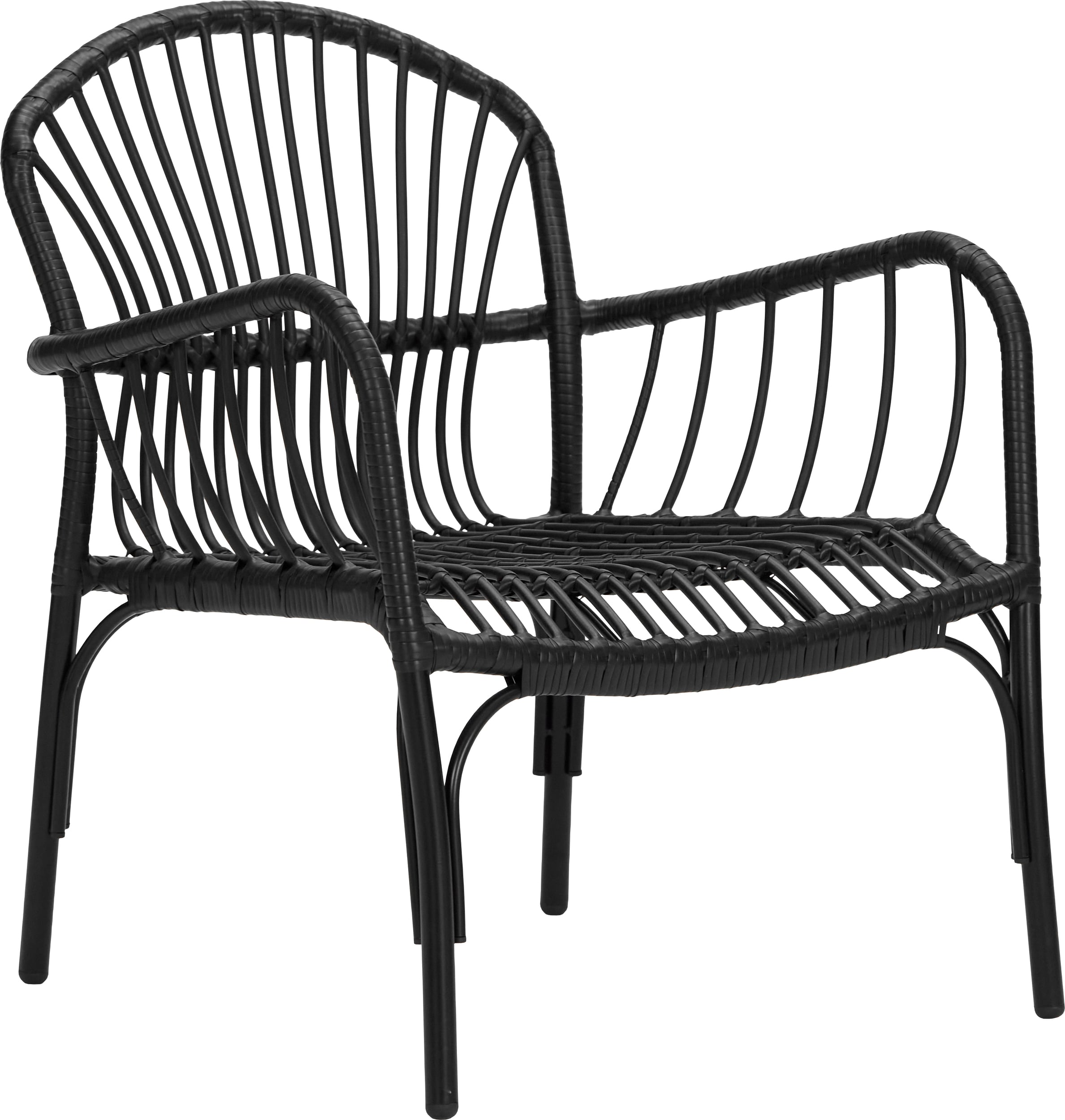 Krzesło ogrodowe HDBrea czarne z podłokietnikami