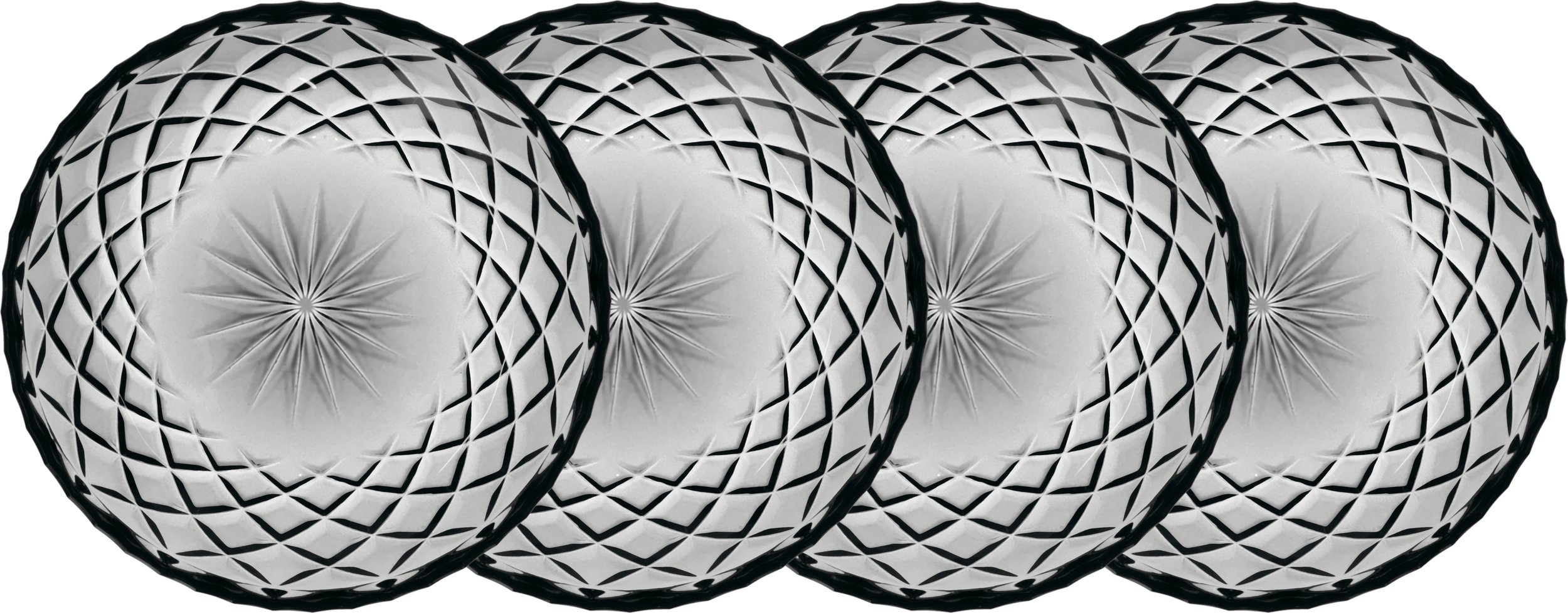 Talerzyki deserowe Sorrento 16 cm szare 4 szt.