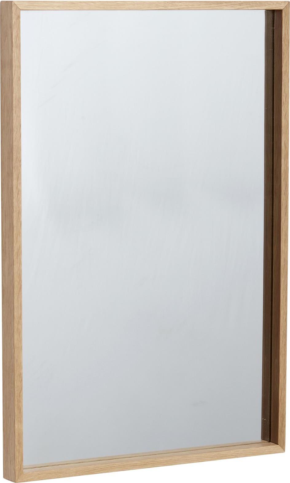 Lustro ścienne Hübsch 60 cm z drewnianą ramą