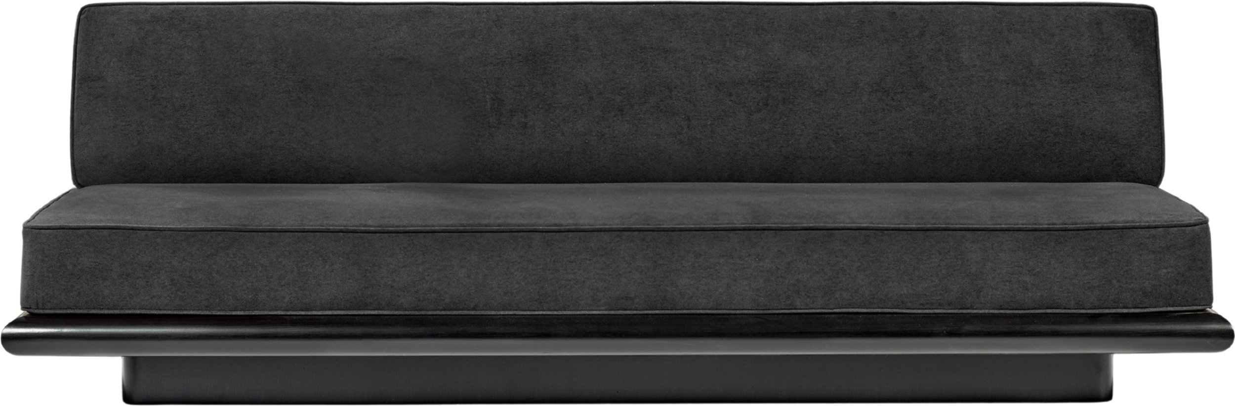 Sofa Ono 234 cm czarna drewno tulipanowca