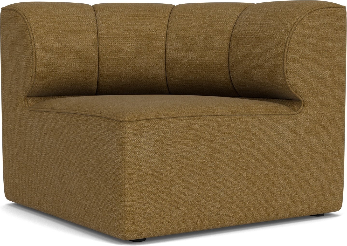 Narożnik lewostronny sofy modułowej Eave Seamline Concave Bouclé brązowy