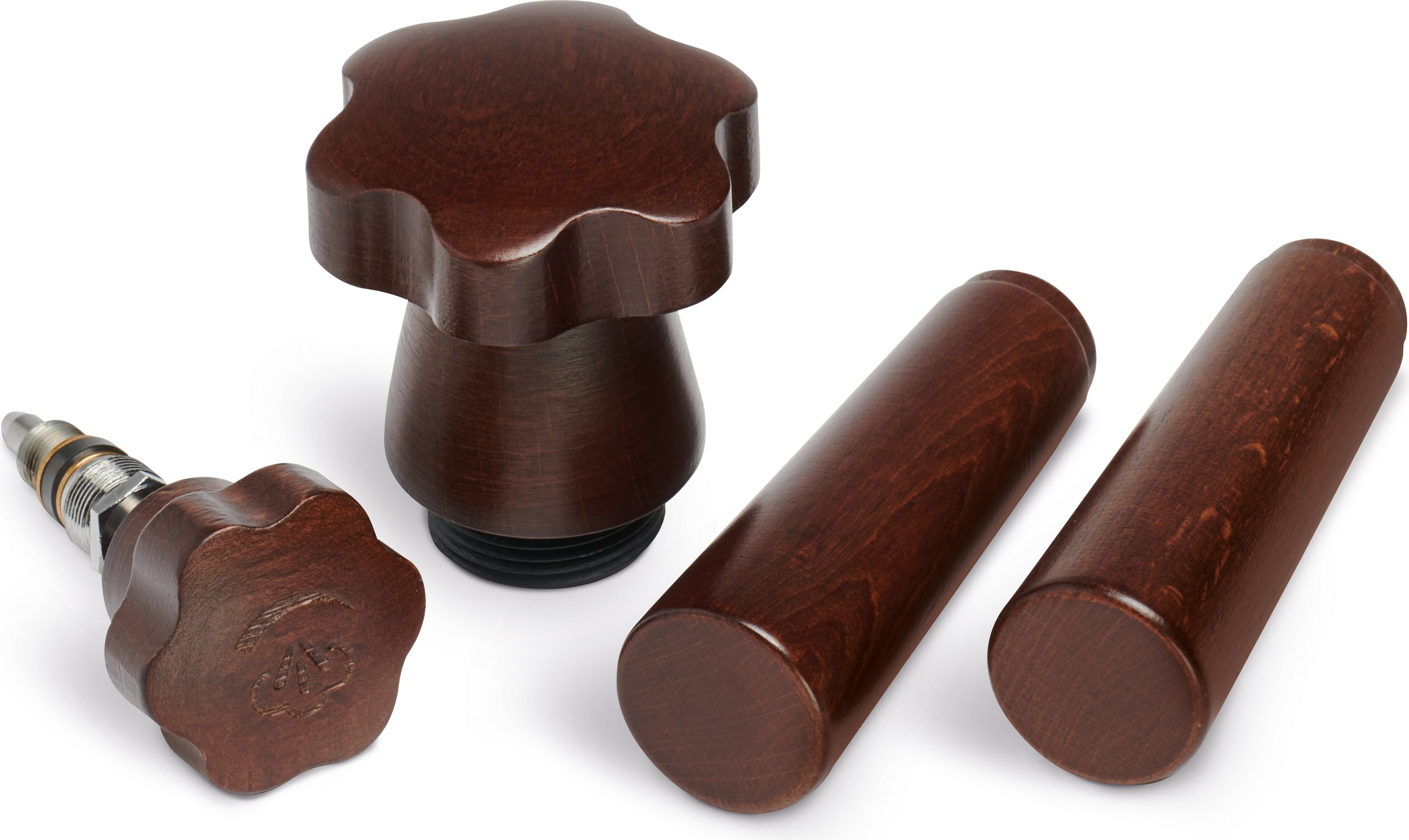 Uchwyty do ekspresów dźwigniowych do kawy La Pavoni ciemne drewno