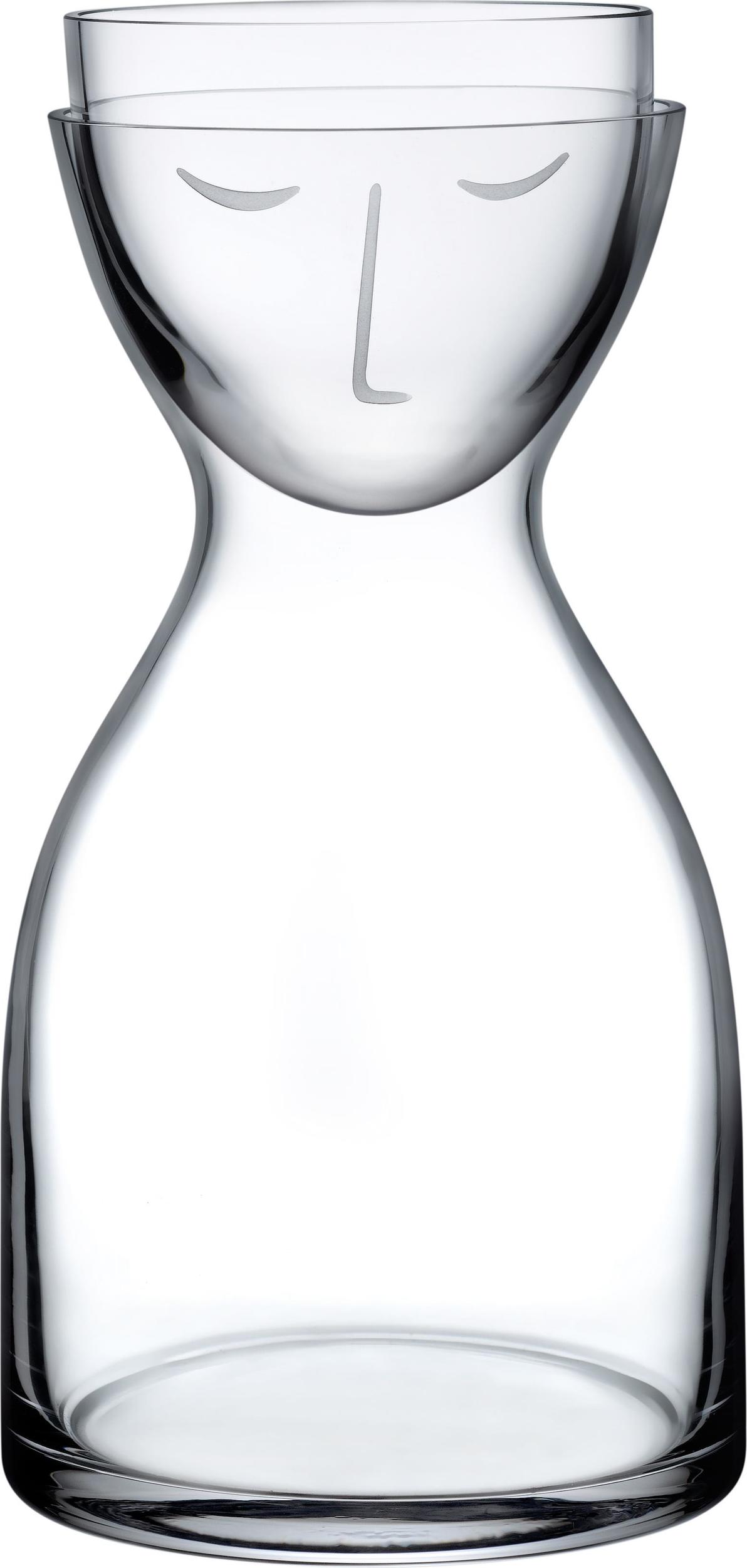 Karafka na wodę Mr. & Mrs. 850 ml transparentna ze szklanką 2 el.