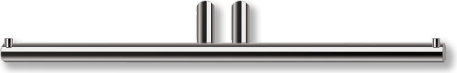 Wieszak na papier toaletowy Mikado chrom-czarny podwójny z powłoką PVD