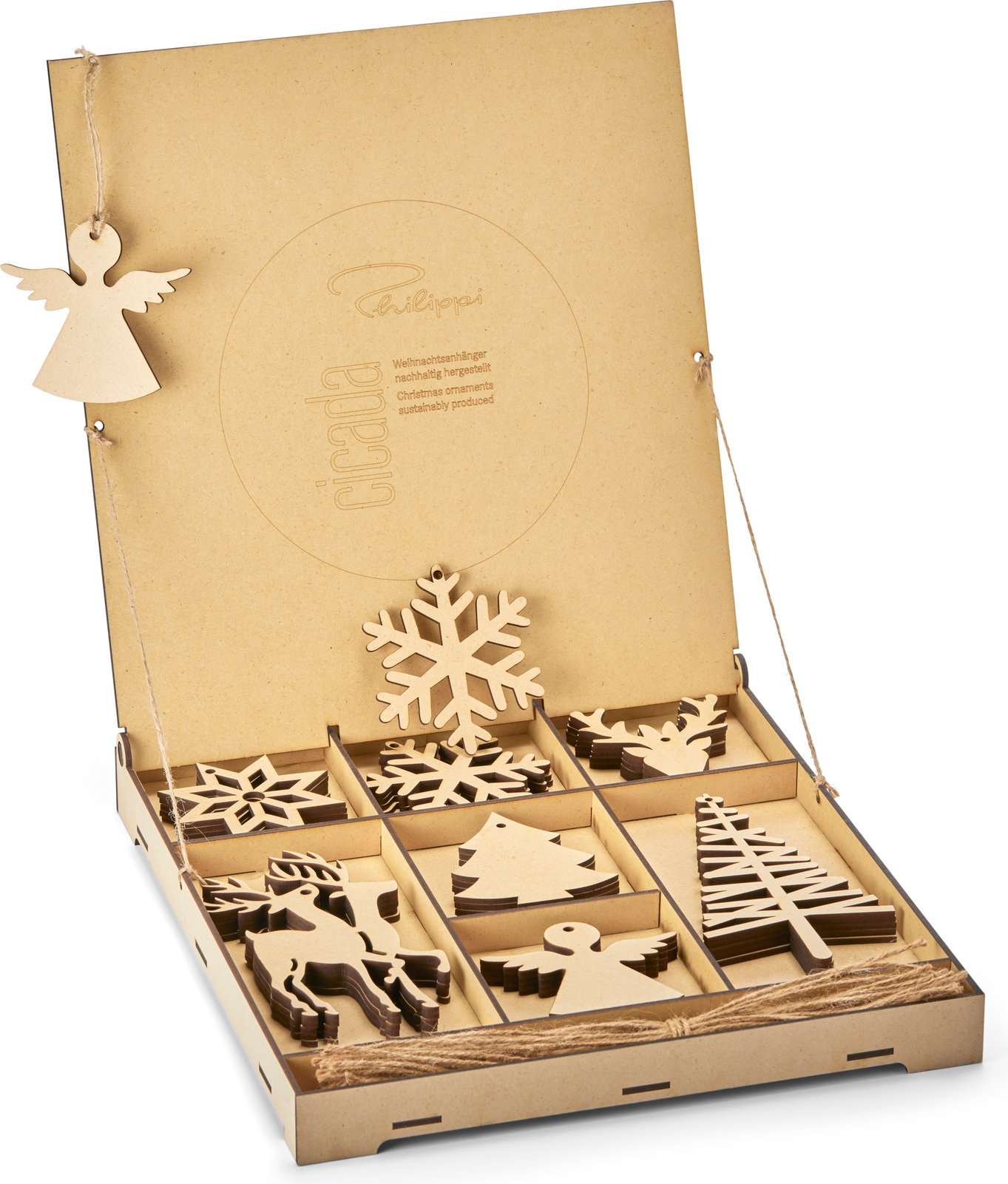 Dekoracje świąteczne w pudełku Cicada 35 szt.