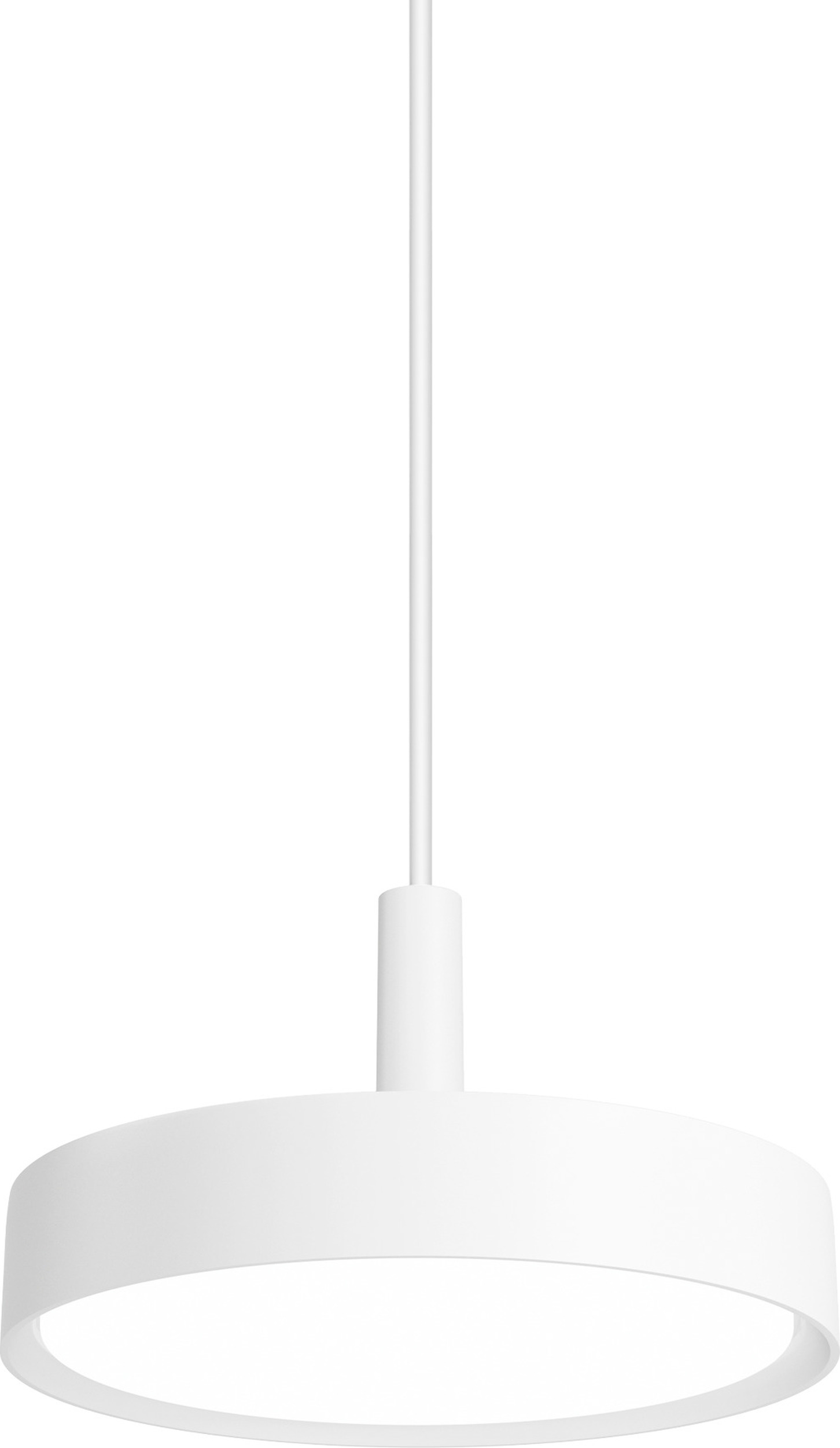 Lampa wisząca Slim Round Suspended LED 3000K 25 cm biała z dyfuzorem opal sterowanie oświetleniem Dali