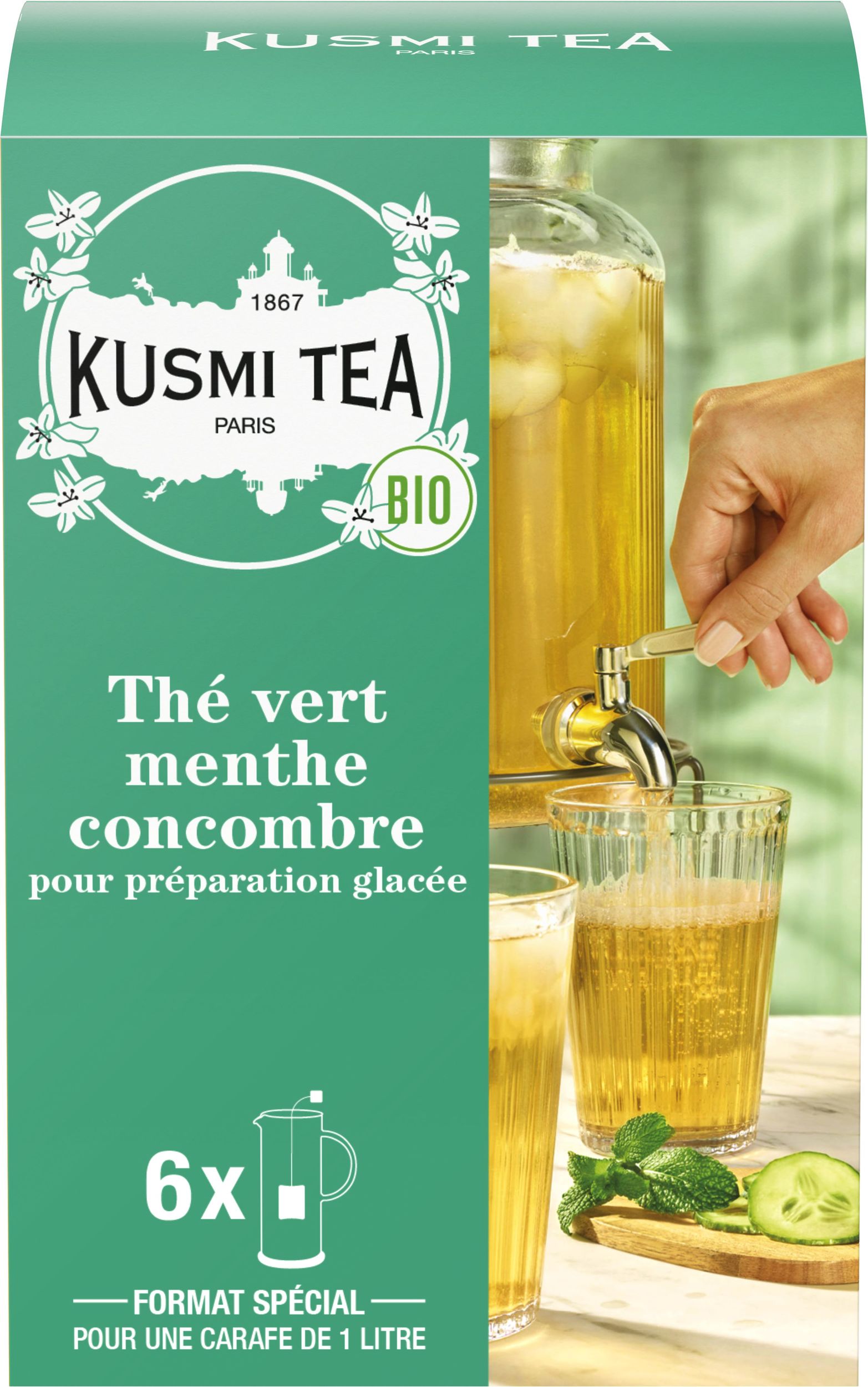 Herbata zielona bio Organic Cucumber-Mint 6 dużych torebek