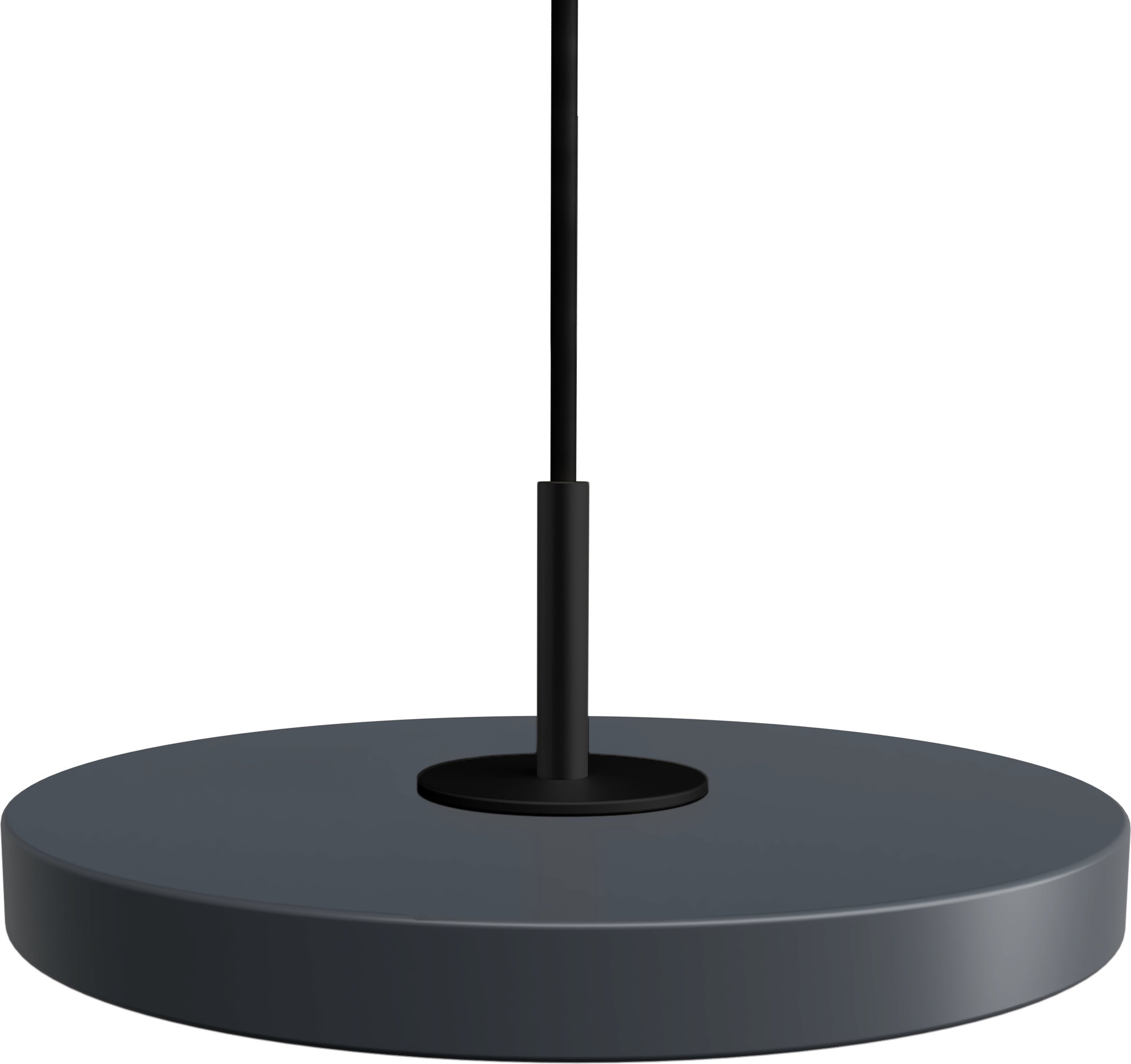 Lampa wisząca Asteria Micro antracytowa z czarnym mocowaniem