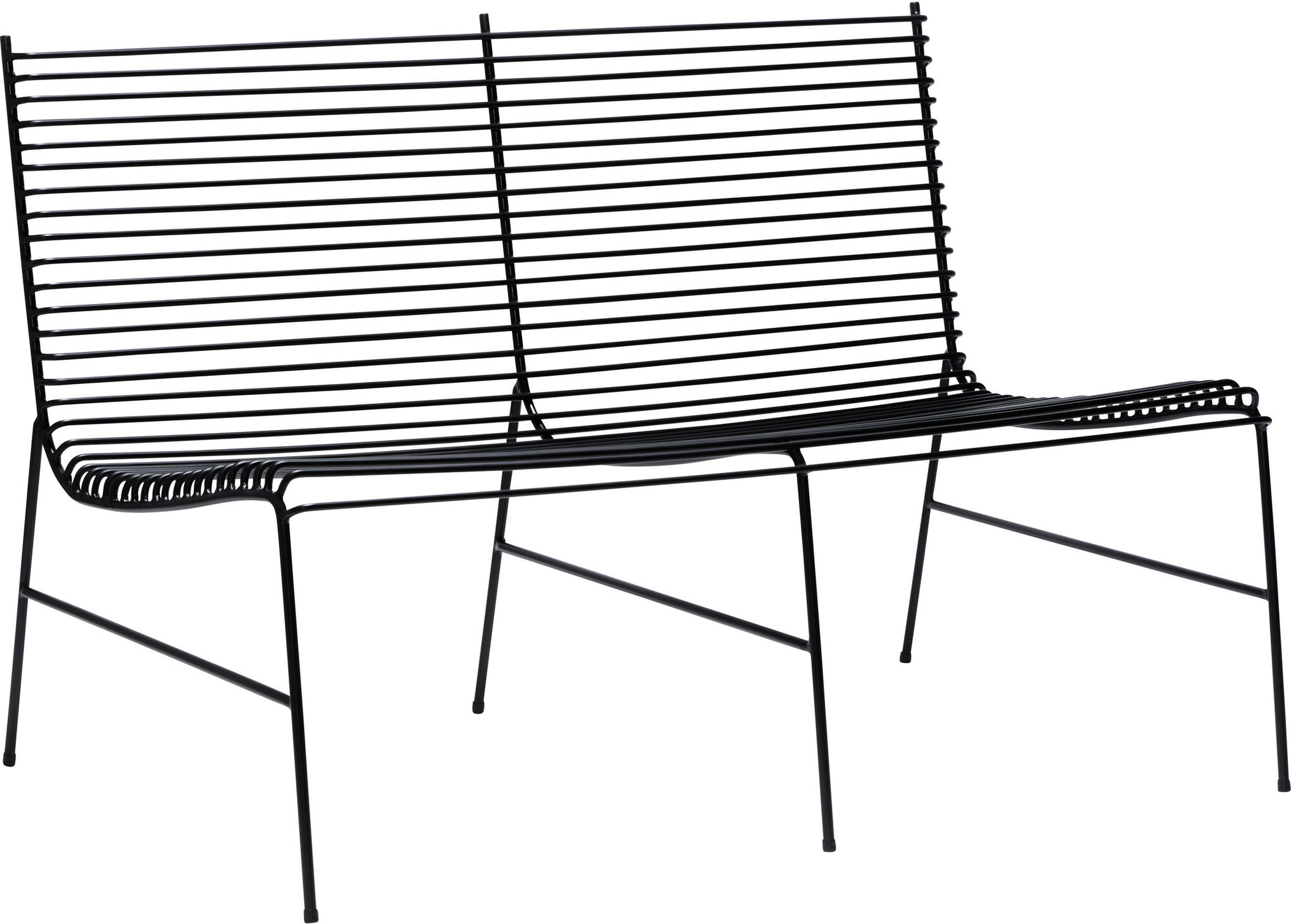 Ławka ogrodowa String 122 cm czarna