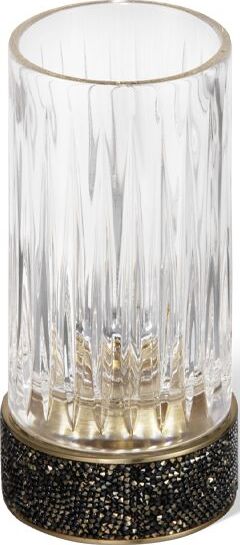 Kubek na szczoteczki do zębów Rocks karbowany ciemny metal mat