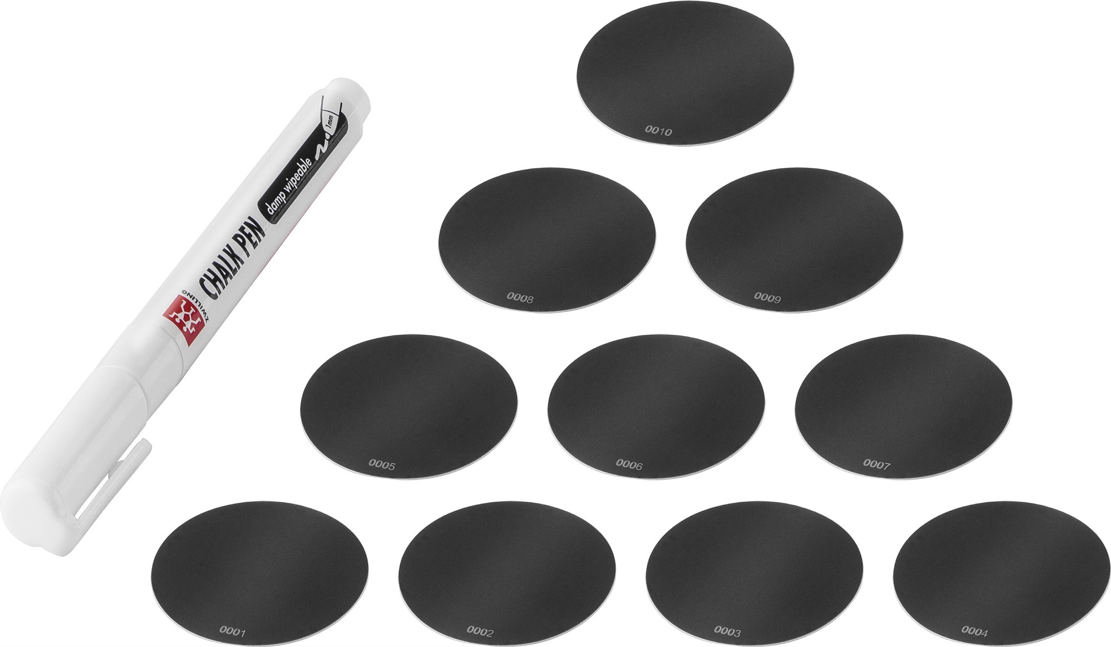 Etykiety na pojemniki próżniowe Fresh & Save Cube z markerem kredowym 11 el.