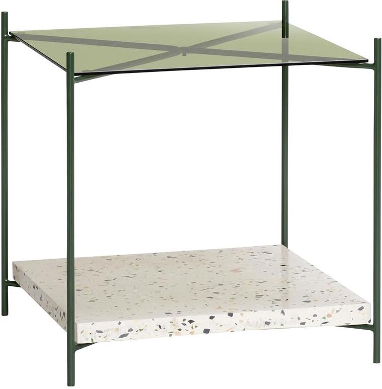 Stolik kawowy Hübsch kamienno-szklany