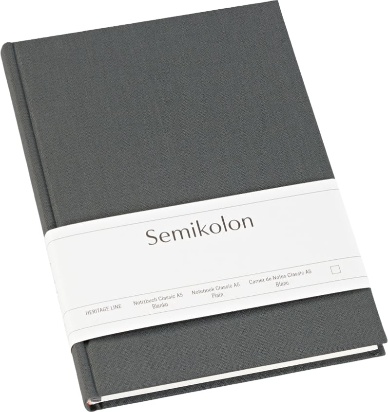 Notes gładki Uni Classic A5 ciemnoszary