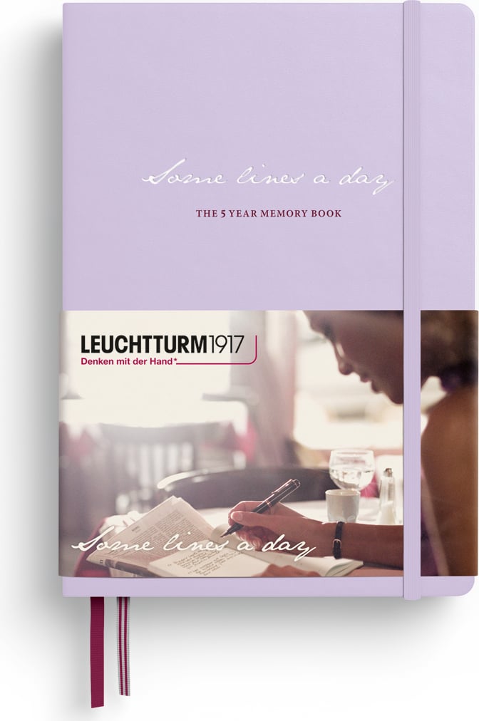 Pamiętnik pięcioletni Some Lines A Day A5 liliowy
