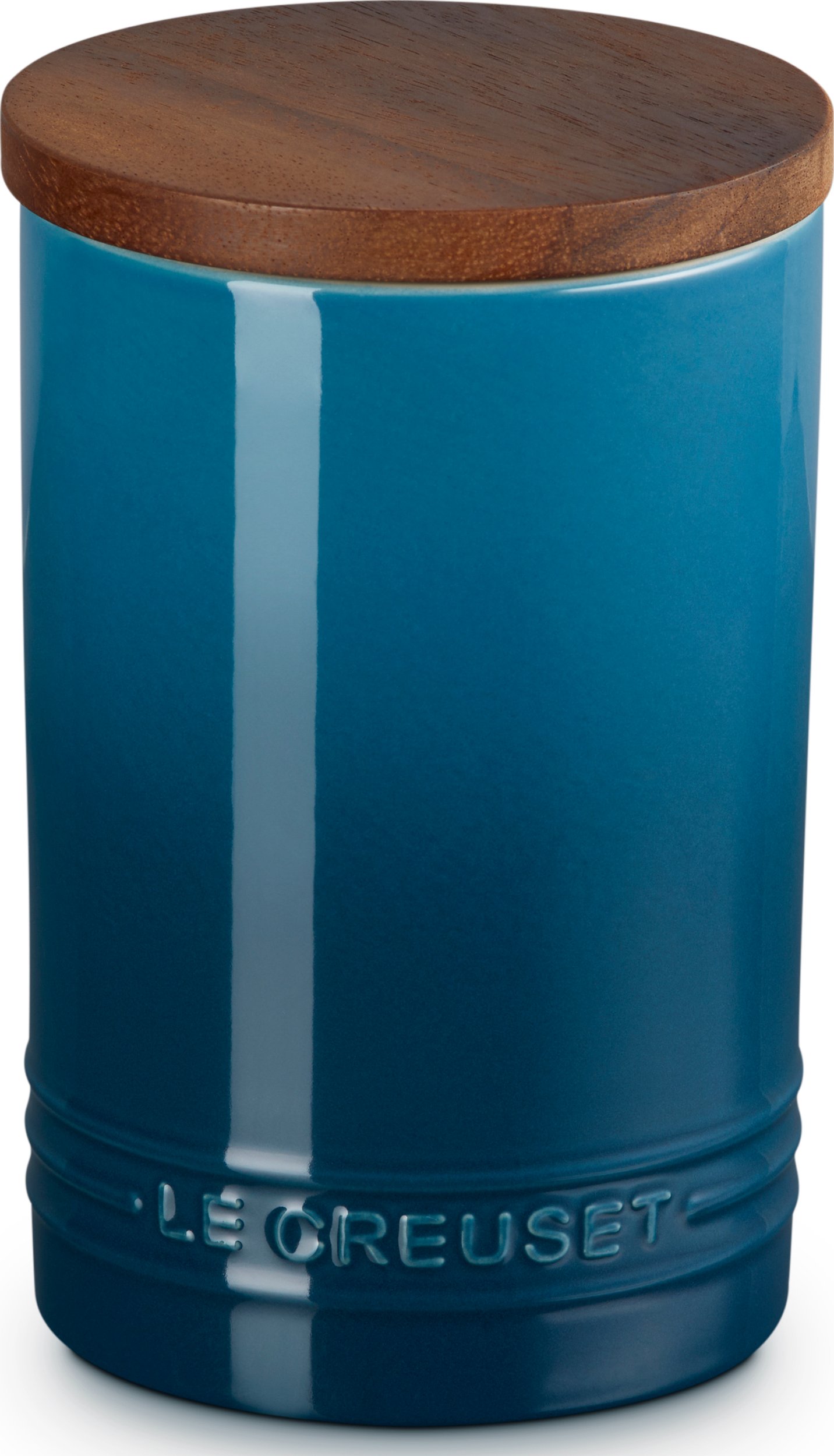 Pojemnik kuchenny z drewnianą pokrywką Le Creuset 770 ml morski