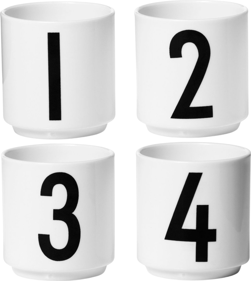 Filiżanki do espresso AJ białe 4 szt.