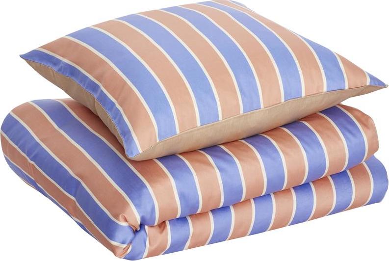 Pościel Hübsch 140 x 220 cm beżowa z poszewką na poduszkę 60 x 63 cm