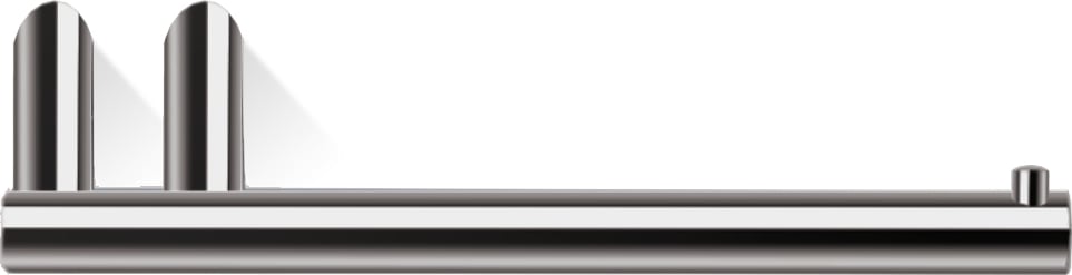 Wieszak na papier toaletowy Mikado chrom-czarny z powłoką PVD