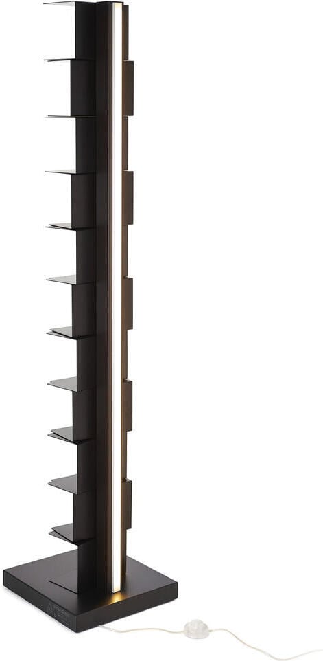 Regał Ptolomeo Luce 160 cm czarny z podświetleniem LED