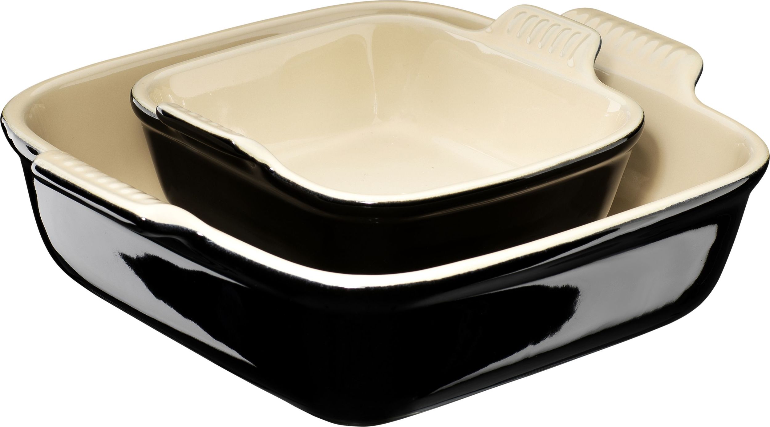 Formy do pieczenia Le Creuset kwadratowe 13 + 20 cm czarne 2 szt.